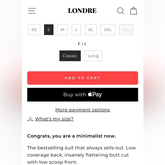 Londre Bodywear one piece swimsuit- always sells out! - Picture 4 of 4